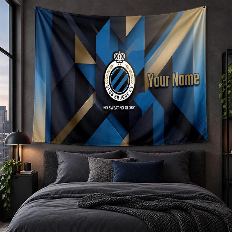 Personalized Tapestry Wall Hanging Club Brugge FC Pattern Art Background Cloth