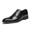 Fashion Fashion New Pointed Black Brown Lace Up Oxford Shoes For Men Luxury Designer Formal Wedding Prom Dress Homecoming Footwear