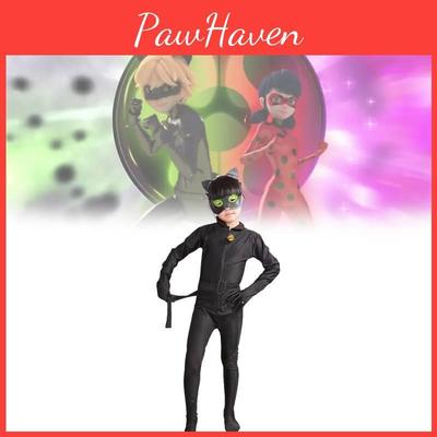Miraculous Geschichten von Ladybug Cat Noir Kinder Cosplay Anzug mit Polyester für Bühnenauftritt