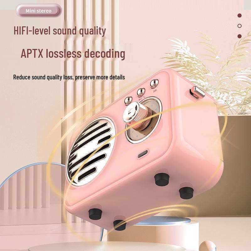 W13 Retro Mini Wireless Outdoor Portable Radio Speaker with Loud Bass