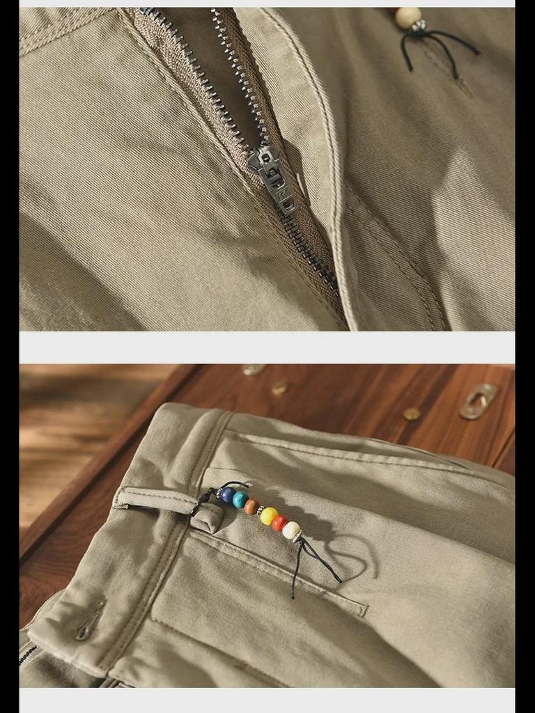 Men's Plus Velvet Thickened Japanese Style Casual Pants for Autumn/Winter