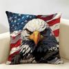 Emblem Usa Fire Police Military Cushion Cover Natural Linen Organic Fabric DoubleSided Printing Room Sofa Decor Pillow Case