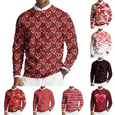 Men's Round Neck Long Sleeve Ribbed Knit Pullover