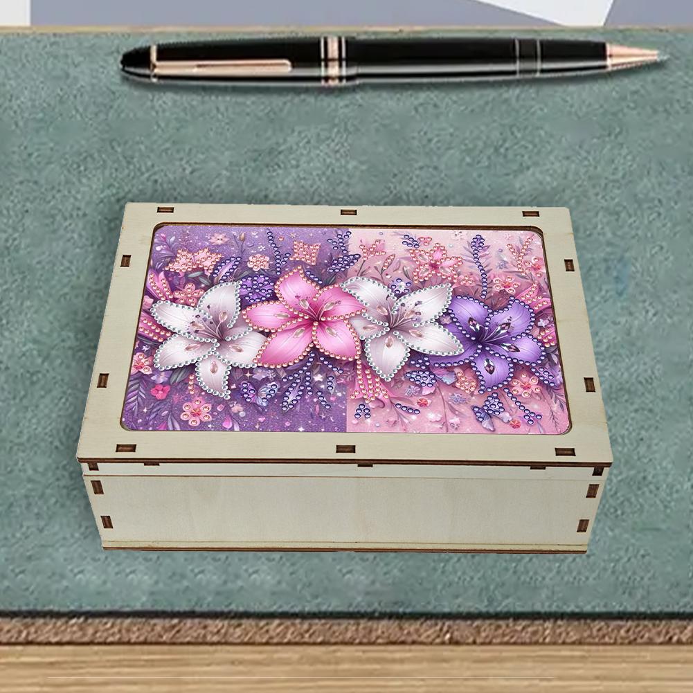 Diamond Painting Holder Case Wooden Box DIY 5D Diamond Painting Jewelry Box Diamond Art Jewelry Storage Case for Women