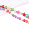 1 Strang Reiki-Heilenergie-Natursteinperlen, quadratisch, bunt, türkis, lose Abstandsperlen für DIY-Weihnachtsaccessoires, Schmuckherstellung, Perlen, 38 cm