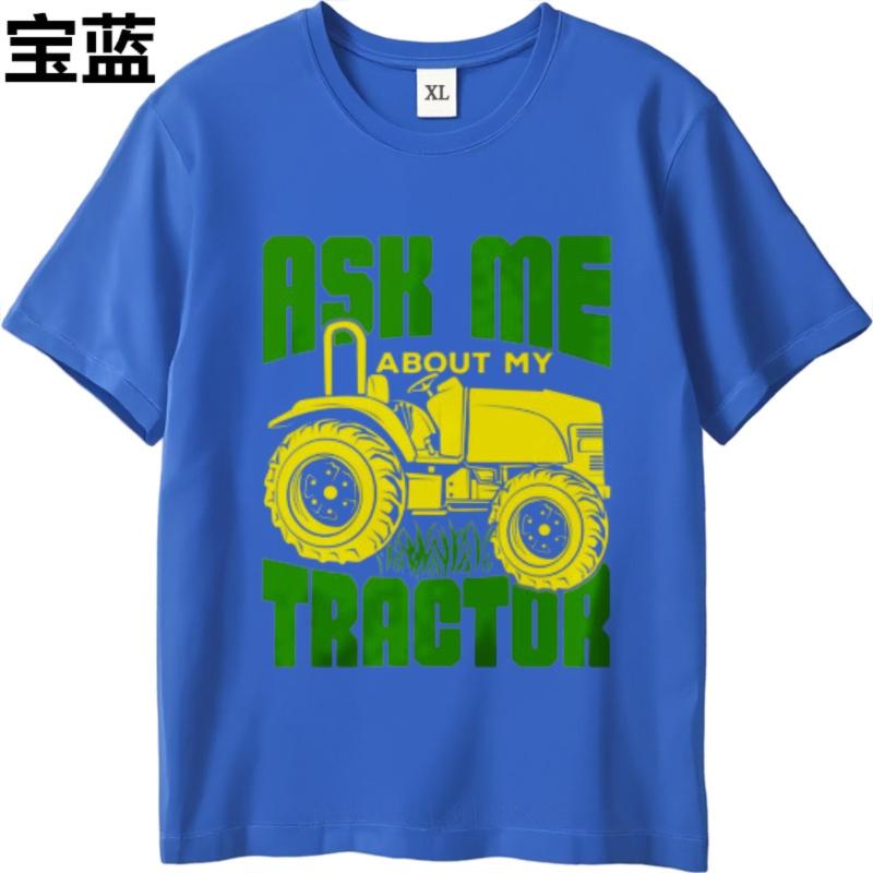 Funny tshirt Street Wear For man Oneck tshirt Ask Me About My Tractor Anime Teenagers Top tees Oversized Tshirt Fashion Tee