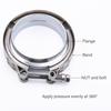 ZUCZUG 1.5-6.0"  Tubor Exhaust V Band Clamp with Male  and Female Flange Design for Exhaust Pipe Clamp Stainless Steel 304