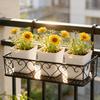 10/20pcs 7cm White Plastic Square Plant Pots with Drainage Trays - Ideal for Succulents, Office Desktop Gardening Balcony Decor