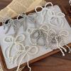 Fashionable Pearls and Silver Bead Butterfly Bowknot Pendant Portable Accessory for Parties Supplies and Office Wear
