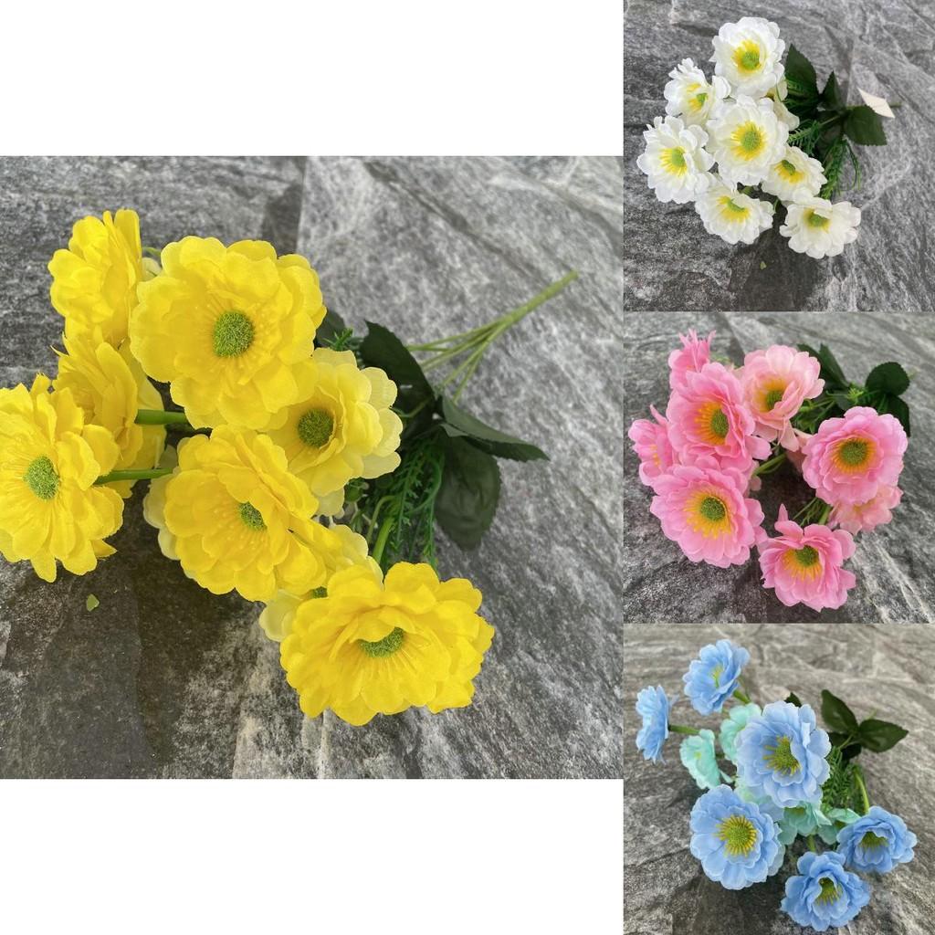 Country Style Silk Chrysanthemum Artificial Flower For Home Decor Photography Prop