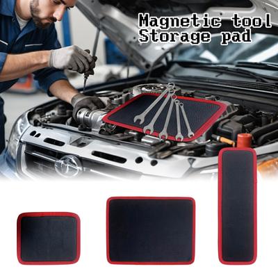 Magnetic Tool Pad, Magnetic Tool Storage Pad, Black Green Magnetic Suction Leather Pad