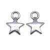 Five-Pointed Star Charms Multi Color Alloy Plain Pendants For Celestial Themed Jewelry