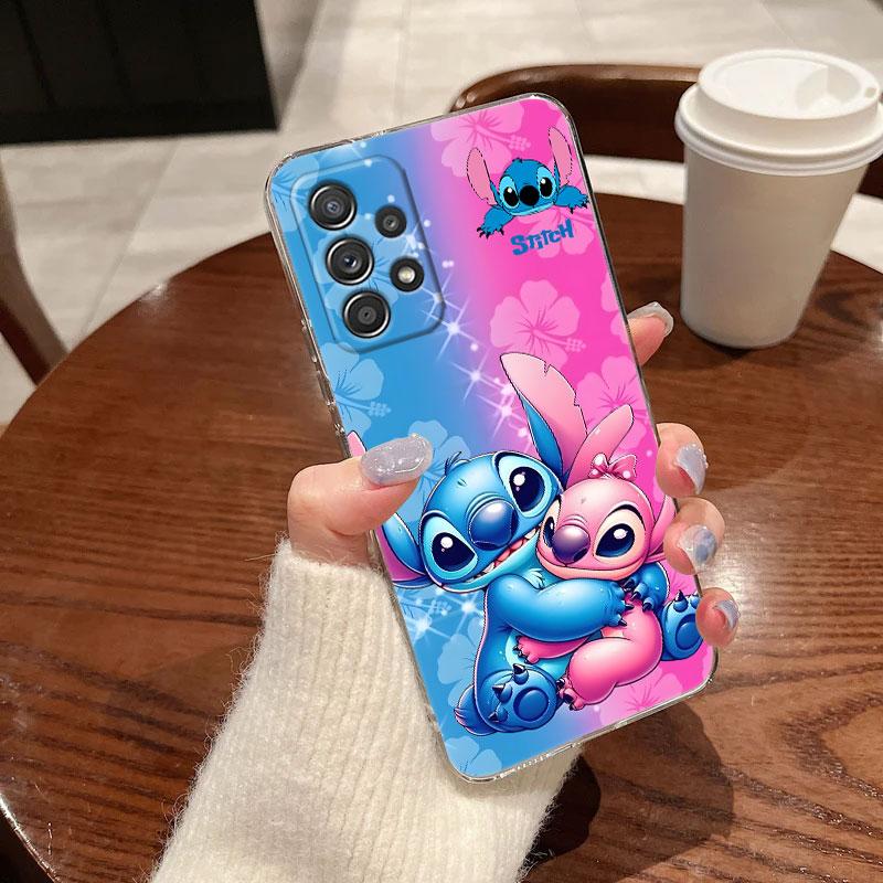 כיסוי שקוף עם סטיץ' וחברים למשחקים עבור Samsung Galaxy A57 A37 A56 A36 A55 A54 A35 A26 A07 A17 A16 A06 A34 A15 כיסוי רך דיסני