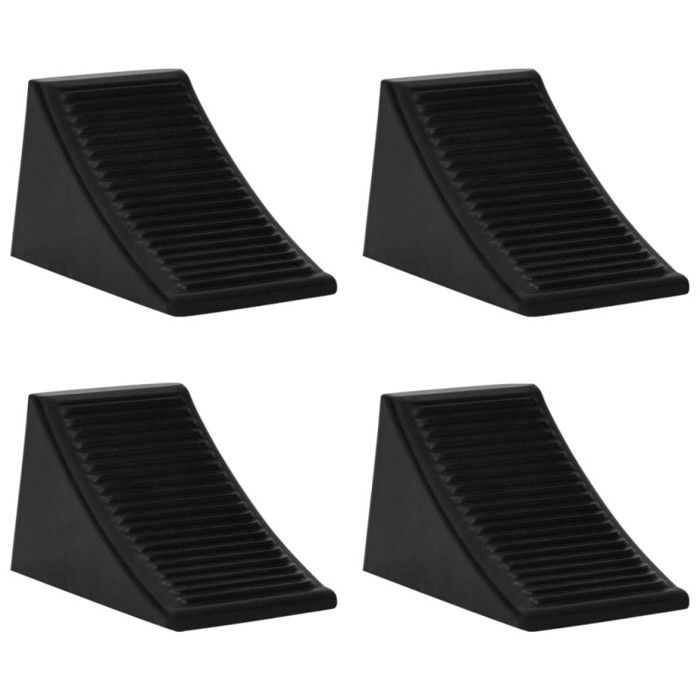 Cales de roue 4 pcs 16x9x9 cm Caoutchouc