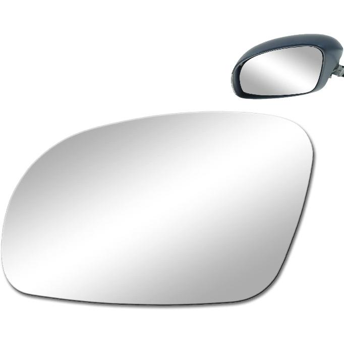 BOOLEE Mirror Glass Left Driver Side Replacement Fit for 2001 2002 2003 2004 2005 2006 2007 2008 2009 2010 Volkswagen Beetle LH With Adhesives Flat