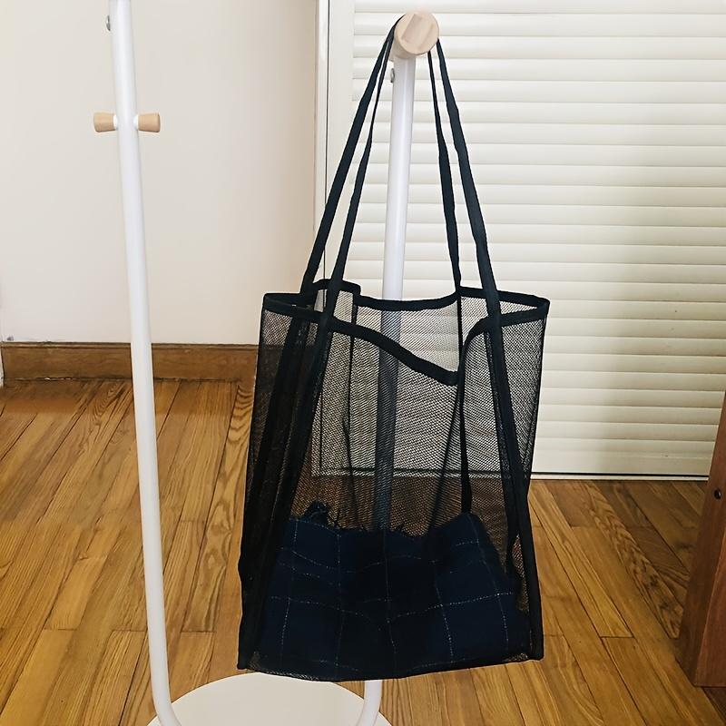 

1 шт. Многоразовая продуктовая сумка, сумка через плечо, пляжная сумка, модная трендовая сумка для покупок большой вместимости, дорожная сумка для хранения