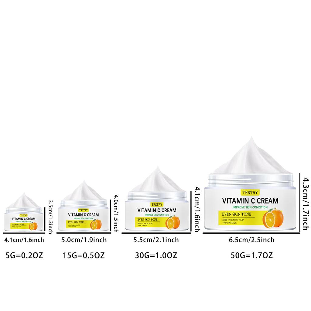 Bieliaci krém s antioxidačnými vlastnosťami na rozjasnenie pleti, obsahujúci krém s vitamínom C pre rovnomerný tón pleti, hydratačný a hydratačný krém