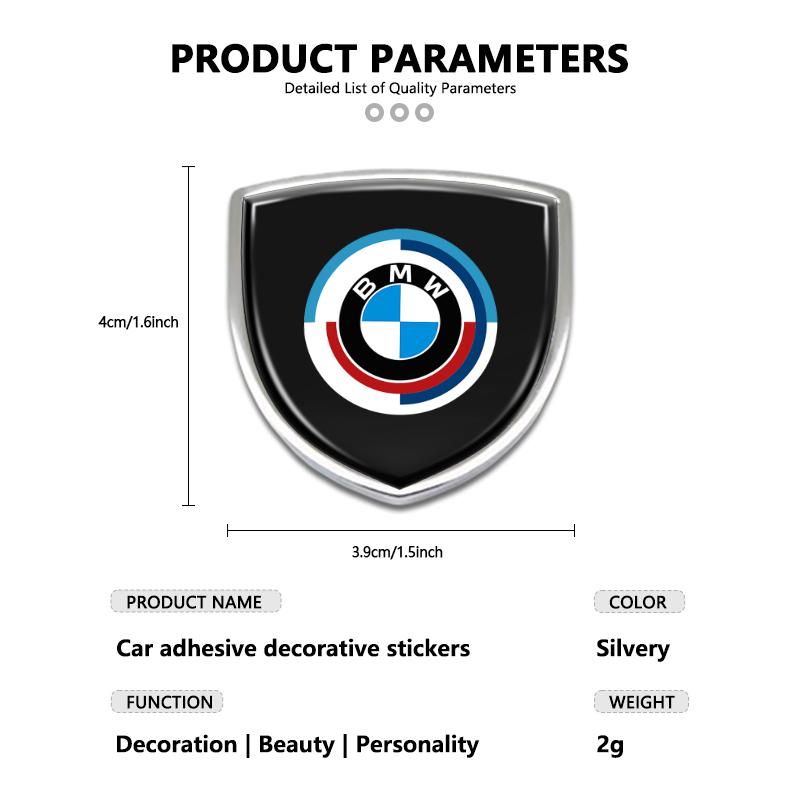 KMLA1 Shield Car Fender Logo Rear Trunk Sticker Decor Accessories For BMW X1 X2 X3 X4 X5 X6 F49 F39 F25 G01 F16 G06 G07 F25 F30