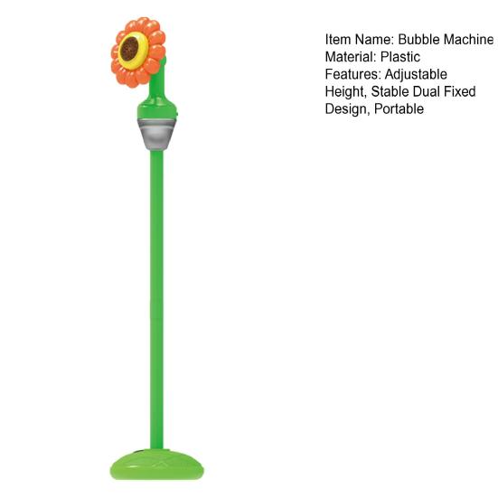 Bubble Machine with Music Light Outdoor Party Blower Adjustable Height 3-in-1 for Weddings Birthdays Camping Rechargeable