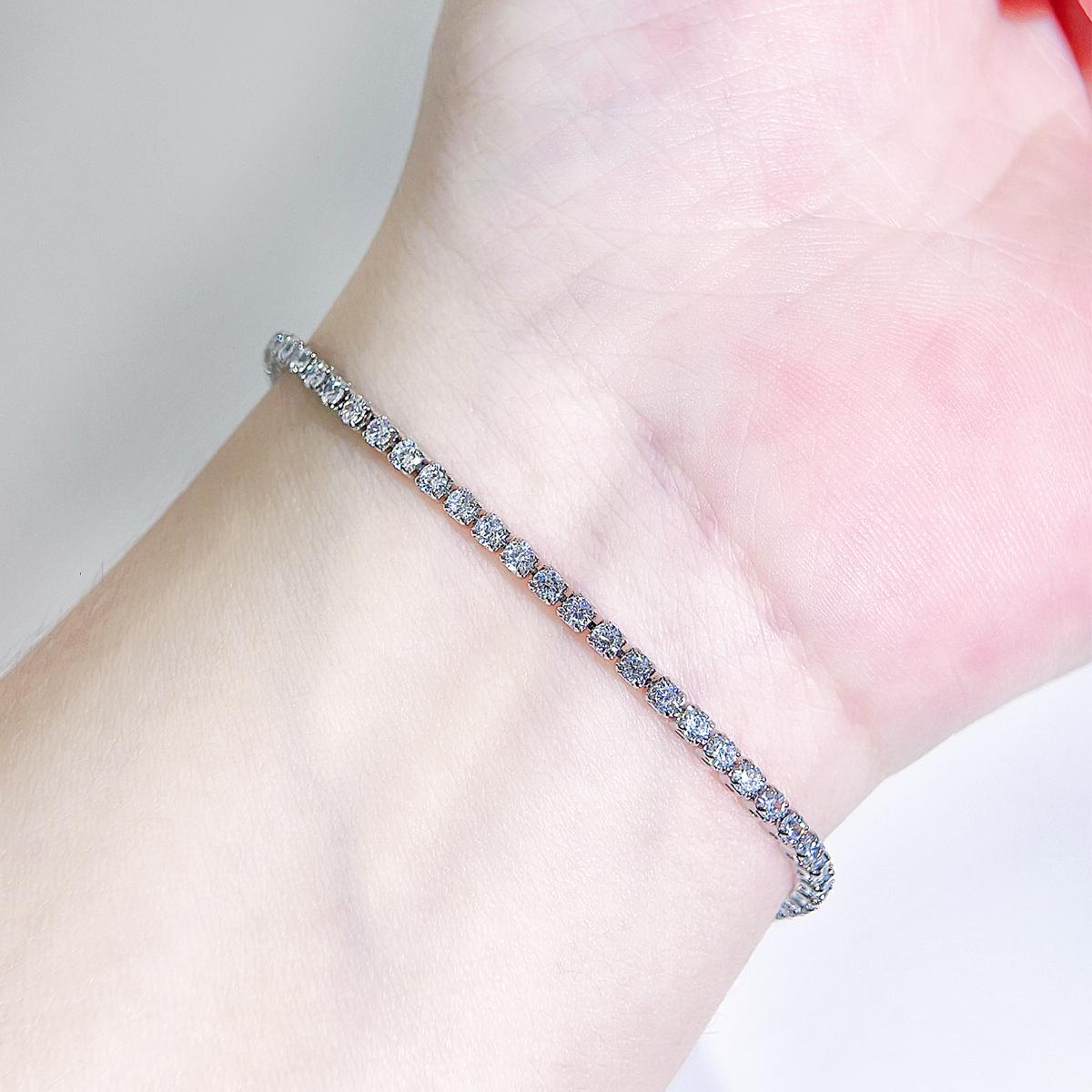 

CMM японский и корейский классический стиль небольшой браслет женский легкий роскошный изящный блестящий циркон универсальный темперамент простые ювелирные изделия серебряный