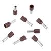 500pcs Set E2508 Cold Pressed Terminal Tubes Insulated Terminals Cable Connector(brown)