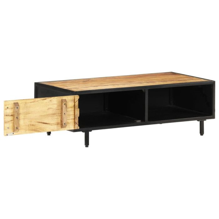 VidaXL Table basse 105x50x35 cm Bois de manguier brut