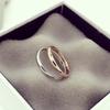 Rose Gold Japanese Korean Simple Pinky Ring, Women's Trendy Colored Titanium Steel Band Jewelry.