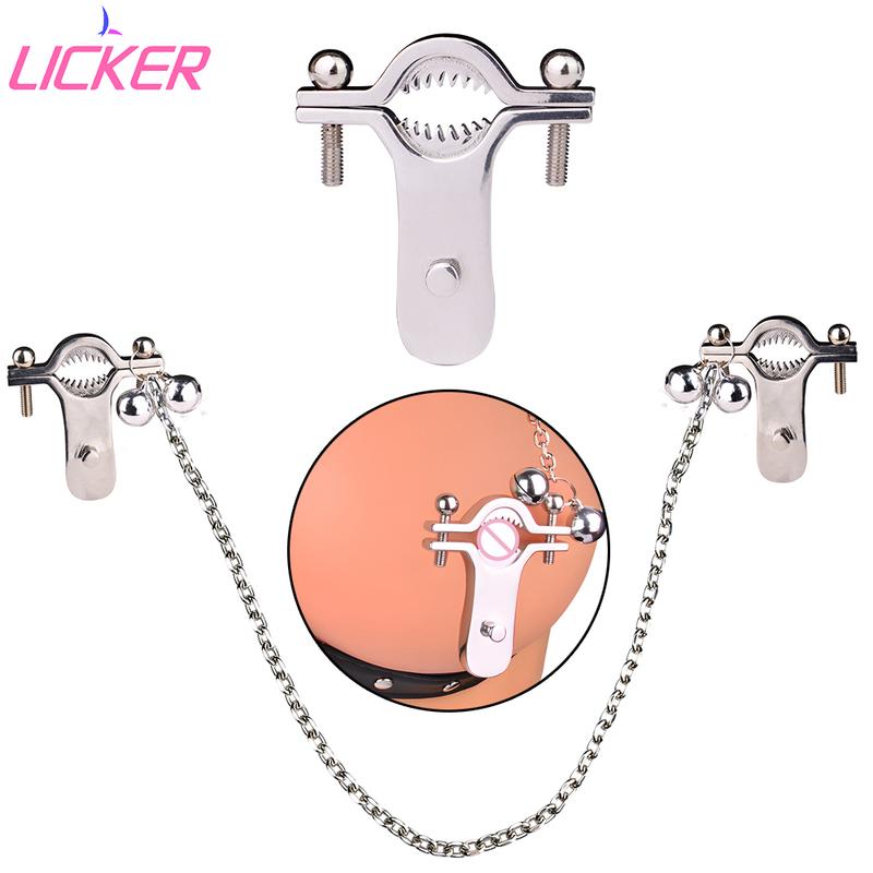 LICKER 1 paire de pinces à tétons flirtantes avec chaînes, cloches, pince à seins, stimulateur de tétons, jouets sexuels pour femmes, plaisir, jeu pour adultes
