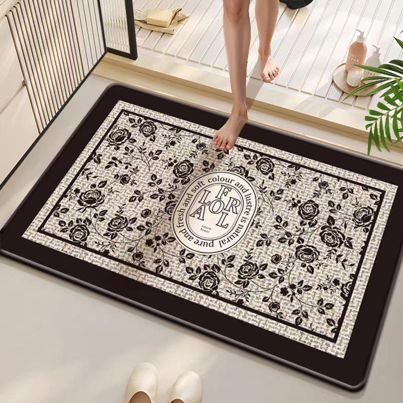 Nordic Style Diatomaceous Earth Bathroom Mat: Wear-Resistant, Dirt-Resistant, Water-Absorbent, Non-Slip.