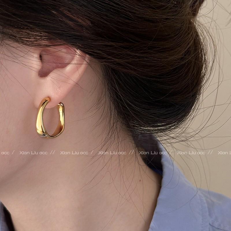 2025 High-End Light Luxury Metal Hoop Earrings - Unique Feminine Style