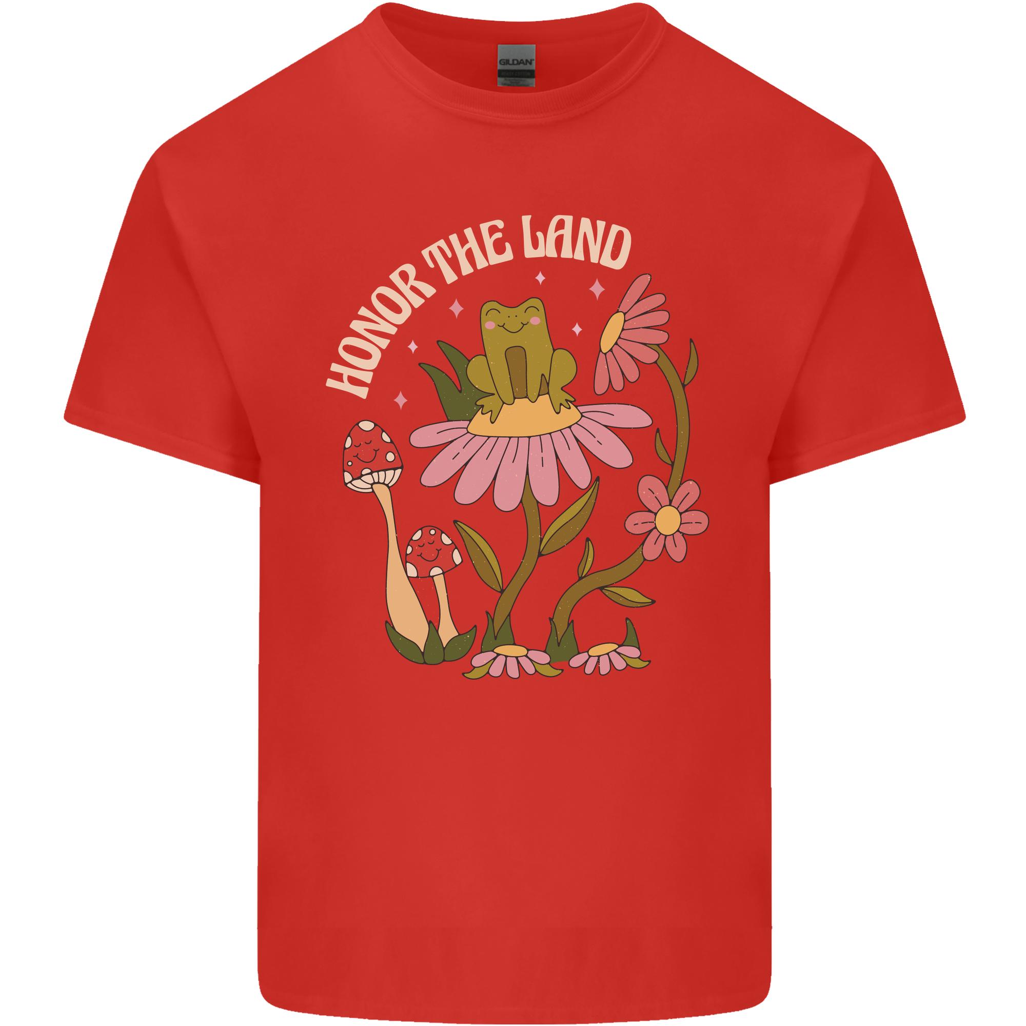 Honor the Land Frog Climate Change Hippy Unisexs Light Cotton TShirt S