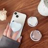 Solid Color Glass Love Cell Phone Airbag Holder Magnetic Removable Desktop Support Portable Retractable Cell Phone Holder