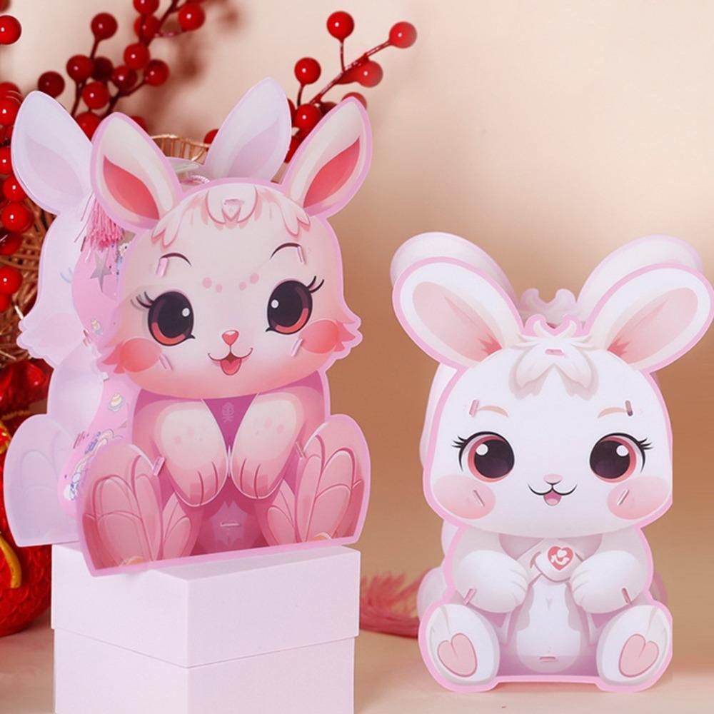 Cute Festival Lantern Material Kits DIY Craft Cartoon Rabbit Lamps  Women