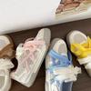 Niche design thin sports board shoes summer new transparent net little white shoes women