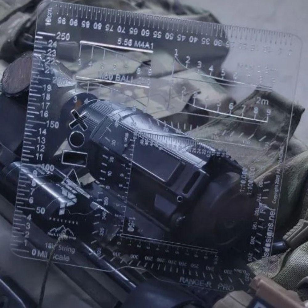 Hunting Ruler Range Finder Card Square Auxiliary Rangefinder for Outdoor Hunting Supplies