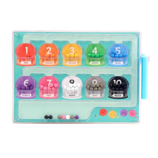 

Магнитный лабиринт с бусинами, игра, сортировка по цветам, счет, развитие мелкой моторики, логика, тренировка концентрации, для малышей, мальчиков, девочек, детей, развивающая игрушка с движущимися бусинами