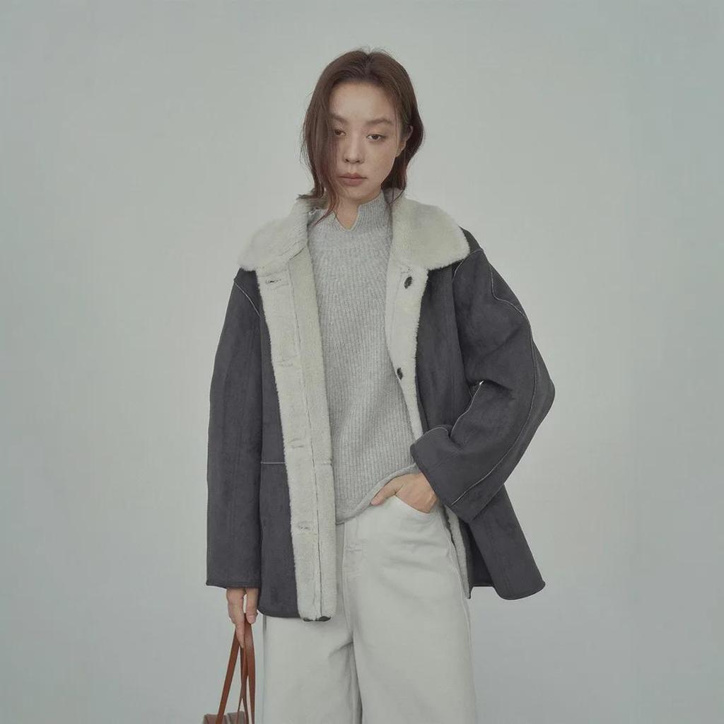 Love and Nancy 2024 Winter Thick Suede & Fur Retro Jacket - Warm, Loose-Fit, All-Match Design