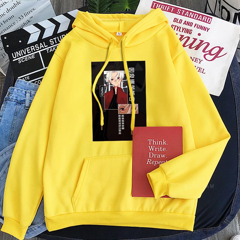 

Аніме Токіо Месники Ізана Курокава Манга Худі Вільний Повсякденний Вуличний Одяг Естетика Харадзюку Графіка Унісекс Теплі Толстовки 4XL жовтий