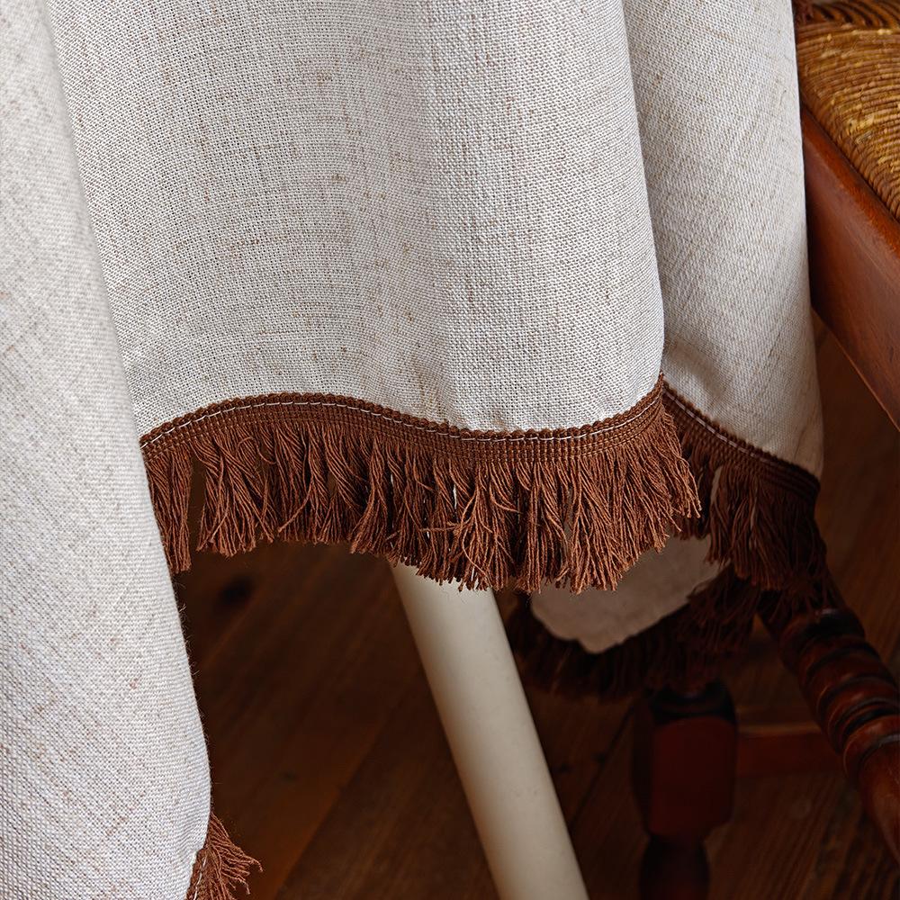 Wodoodporna Prosta Europejska Poliestrowo-Lniana Obrus Wysokiej Jakości Bawełniano-Lniany Jednokolorowy Zen Stolik do Herbaty Dekoracyjny Obrus Stolik Kawowy Stolik