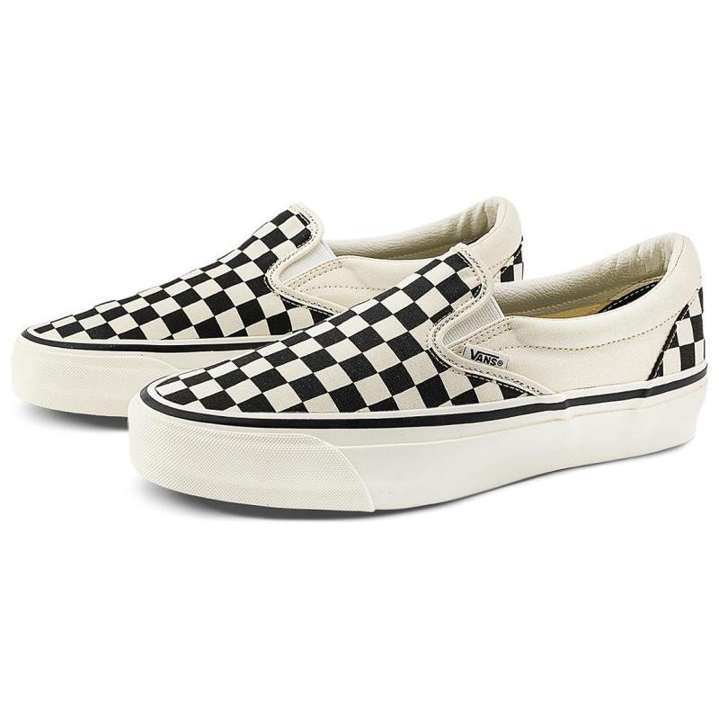 Vans Wsuwane Niskie Buty Skateboardowe Unisex Czarne Białe Trampki VN000CTCKIG
