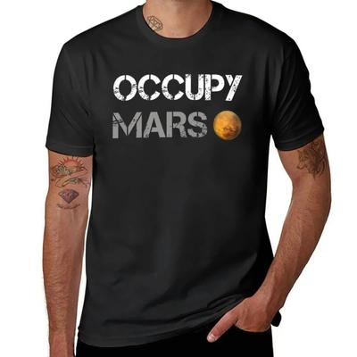Occupy Mars - Έλον Μασκ SpaceX Project Ιδέες για δώρα Μπλουζάκια μπλουζάκια που στεγνώνουν γρήγορα Unisex γραφικά μπλουζάκια Unisex