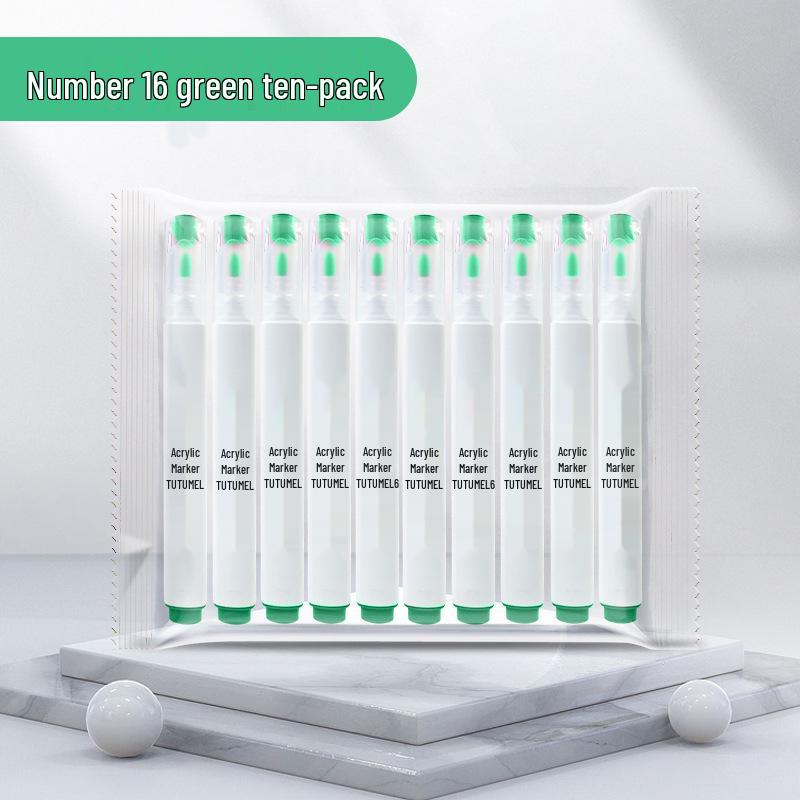 Single Color 36-Pack Waterproof Art Markers - Black, White, Red Opaque - Ideal for Kids' Painting