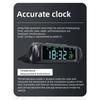 Solar Car Digital Clock In-Car Temperature Display with Time/Date/Temperature Display Car Dashboard Digital Clock for Truck