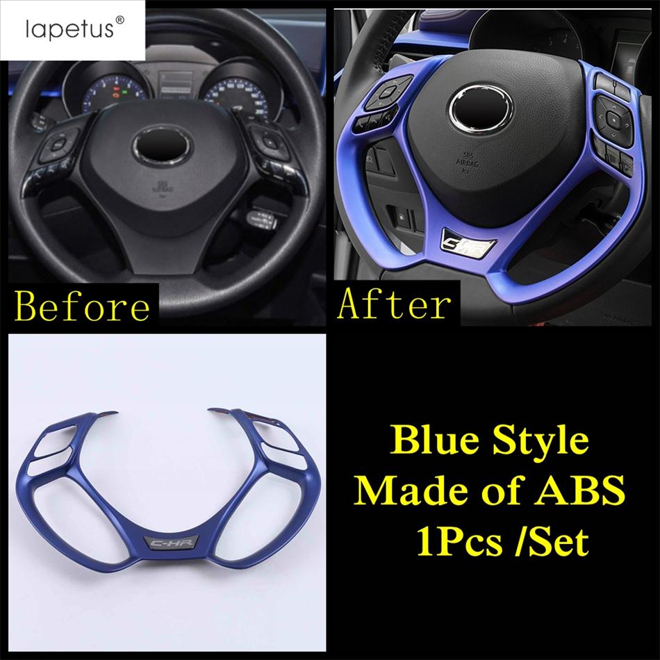 Head Light Lamp Handle Bowl Shift Gear Knob Steering Wheel Cover Trim For Toyota C-HR CHR 2016 - Blue Accessories Interior