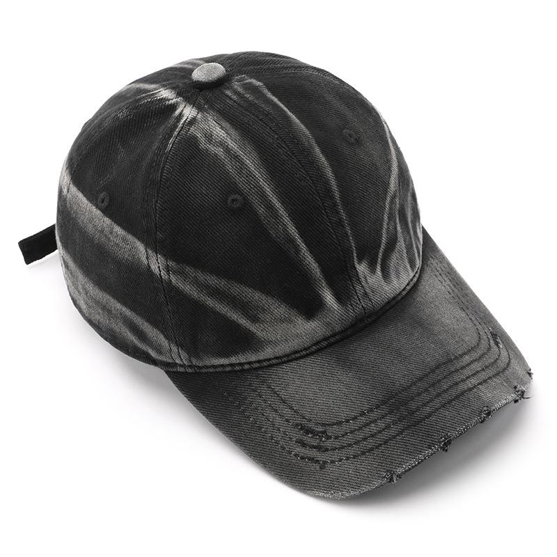New Vintage Washed Tie-Dye Baseball Cap Unisex Distressed Y2K Style Sun Hats Men Women Spring Summer Outdoor Casual Streetwear