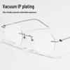 Bestfen S132 Ultralight Pure Titanium Rimless Eyeglass Frame, Compatible with Prescription Lenses.