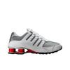 Nike Scarpe da Ginnastica Shox NZ Unisex Bianco Rosso Universitario-Nero-Argento Metallico 378341-104