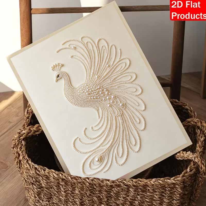 DIY Pearl Diamond Art Painting kits for Adult and Beginners, Elegant Peacock Sparkling Painting Craft Home Wall Decor handmade Gift