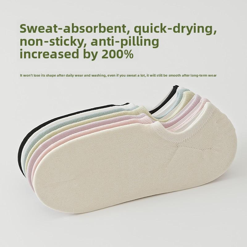 Fiber Socks - Summer Children's Sweat-absorbing, Breathable, Anti-slip, Non-slippery, Low-cut, Invisible Ankle Socks