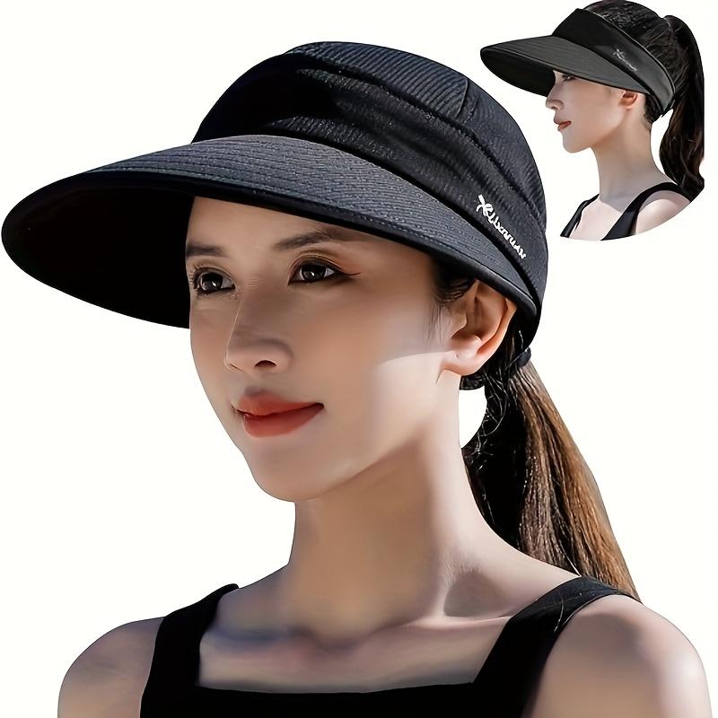Damen Sommer Breitkrempiger Sonnenhut UV-Schutz Abnehmbares Oberteil Atmungsaktiv Strand Outdoor